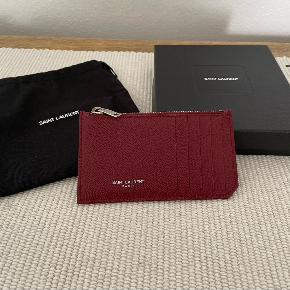 YSL Zipped Card Case